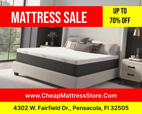 Manufacturer's Direct Discount Mattresses in Pensacola Florida at Fairfield Drive!